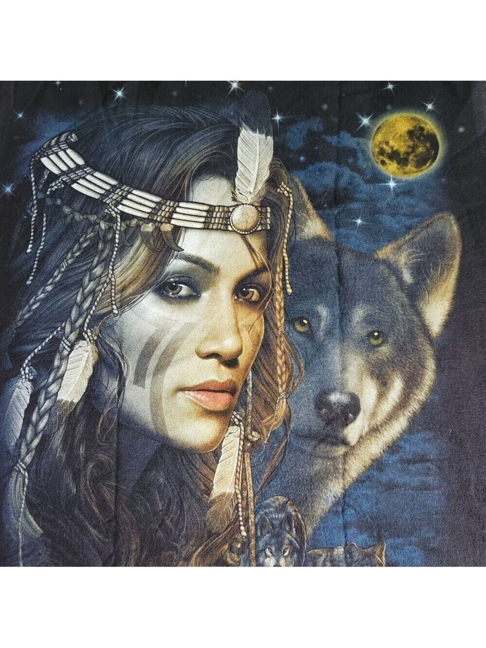 Jay's Rock T-shirt Size Small Unisex Glow in the Dark Wolf Motif Large Graphic - Picture 4 of 6